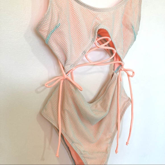 ASOS Fishnet One-Piece Swimsuit (brand new) - Picture 3 of 7